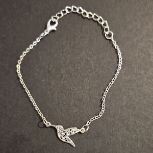 Elegant Silver Bird Charm Bracelet